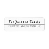 Rücksendeadresse mit einfacher Handschrift (Vorne)