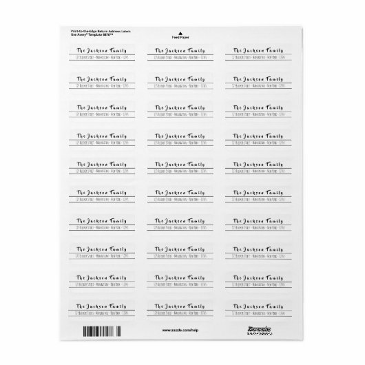 Rücksendeadresse mit einfacher Handschrift (Vorne)