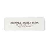 Rücksendeadresse mit einfacher Papierstruktur (Vorne)