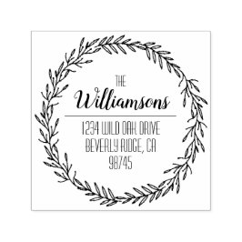 Rücksendeadresse mit Familiennamen Selbstfarbige B Permastempel