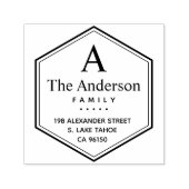 Rücksendeadresse mit Hexagon-Logo Permastempel (Design)