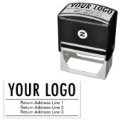 Rücksendeadresse mit Ihrem Firmenlogo Großformat Permastempel (Beispiel)
