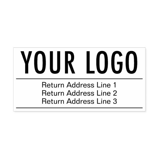 Rücksendeadresse mit Ihrem Firmenlogo Großformat Permastempel (Design)