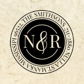 Rücksendeadresse mit Monogramm Familienname Permastempel