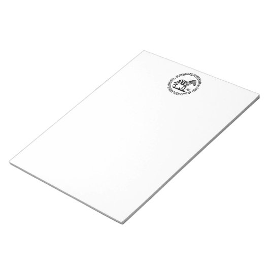 Rücksendeadresse mit niedlichen Zebra-Stehenden Na Notizblock (angewinkelt)