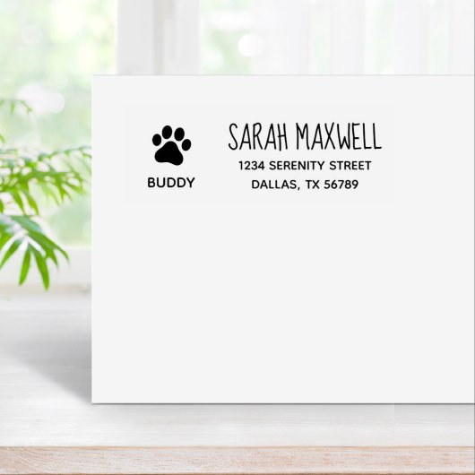 Rücksendeadresse mit Pet-Namen einfügen Gummistempel