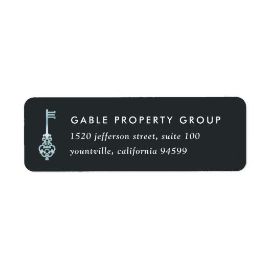 Rücksendeadresse mit Vintagen Schlüsseln oder Real (Vorne)