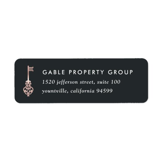 Rücksendeadresse mit Vintagen Schlüsseln oder Real (Vorne)