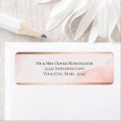 Rücksendeadresse | Modern Pink Watercolor Splash (Insitu)