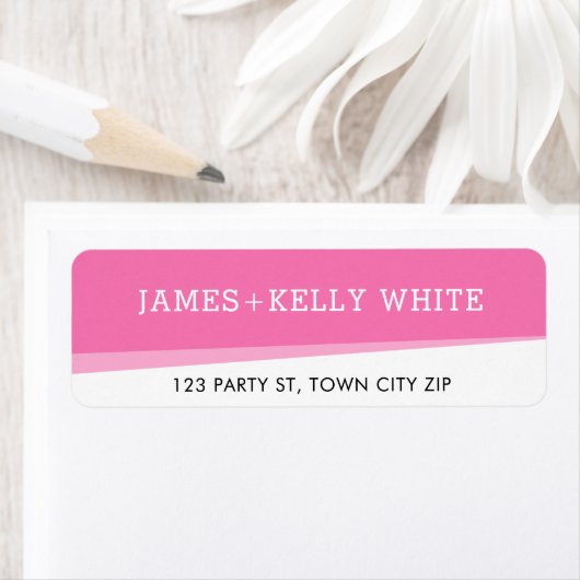 RÜCKSENDEADRESSE Moderne, fette Winkel pink (Insitu)