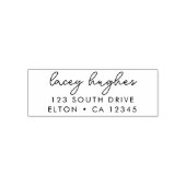 Rücksendeadresse | Moderne Minimal Stilschrift Permastempel (Design)