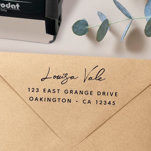 Rücksendeadresse Moderne minimale Namensadresse Permastempel