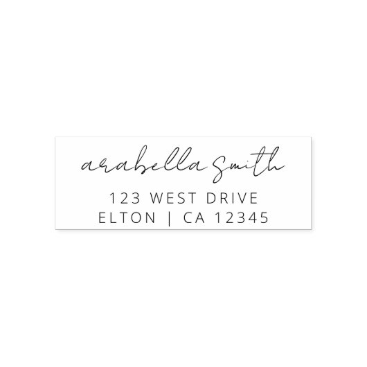 Rücksendeadresse | Moderne Minimalistische Elegant Permastempel (Design)