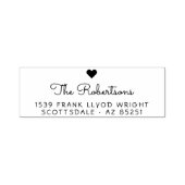 Rücksendeadresse Moderne Minimalistische Herzschri Permastempel (Design)