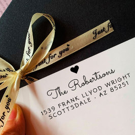 Rücksendeadresse Moderne Minimalistische Herzschri Permastempel