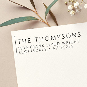 Rücksendeadresse Moderne Minimalistische Hochzeit Permastempel