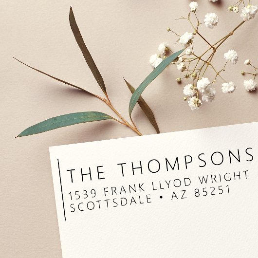 Rücksendeadresse Moderne Minimalistische Hochzeit Permastempel