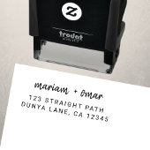 Rücksendeadresse | Moderne Minimalistische Stilsch Permastempel