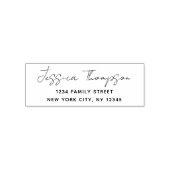 Rücksendeadresse Moderne Skriptsignatur Typografie Permastempel (Design)