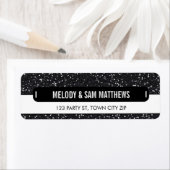 RÜCKSENDEADRESSE Moderne Tafel funkelnd Glitzer sc (Insitu)