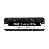 RÜCKSENDEADRESSE Moderne Tafel funkelnd Glitzer sc (Vorne)