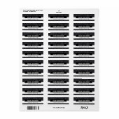 RÜCKSENDEADRESSE Moderne Tafel funkelnd Glitzer sc (Vorne)