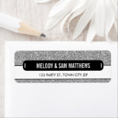 RÜCKSENDEADRESSE Moderne Tafel funkelnd Glitzer Si (Insitu)