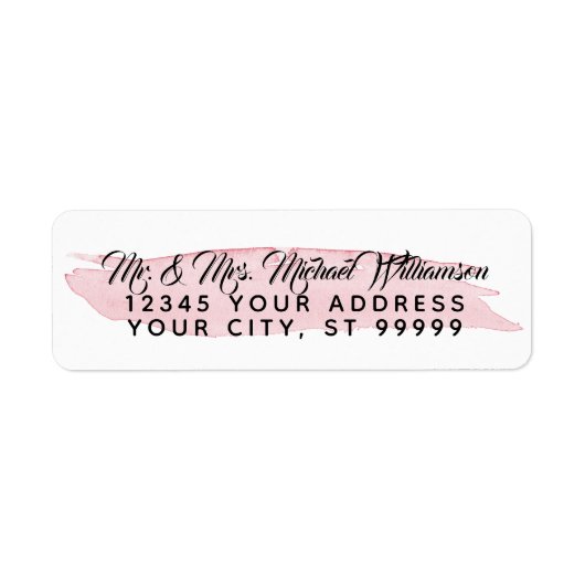 Rücksendeadresse Moderne Wasserfarbe Pinselstrich  (Vorne)