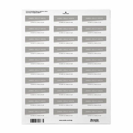 RÜCKSENDEADRESSE Moderne Winkel cool grau (Vorne)