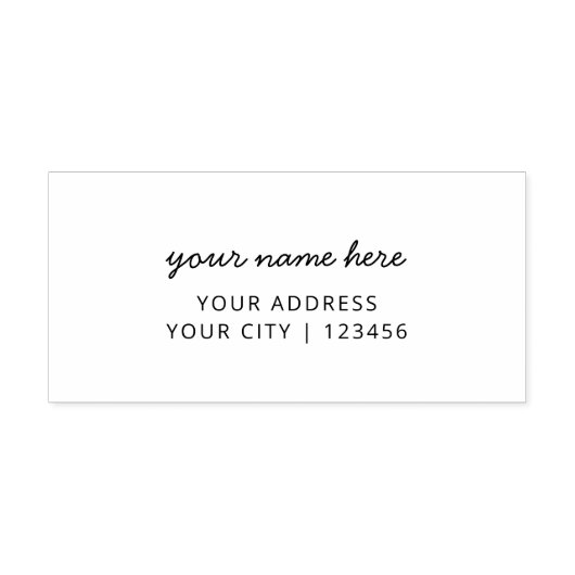 Rücksendeadresse Moderner einfacher Skriptname Permastempel (Design)