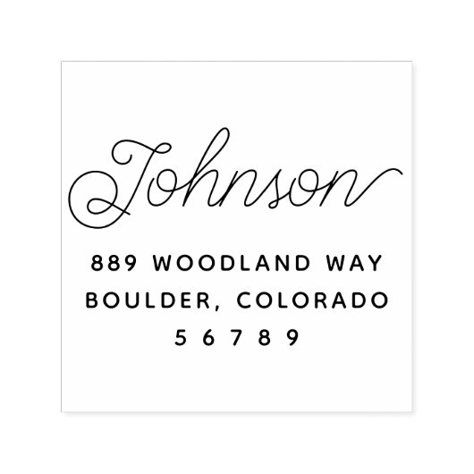 Rücksendeadresse moderner Familienname Permastempel (Design)