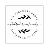 Rücksendeadresse moderner Kleider Gummistempel (Prägung)