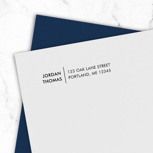 Rücksendeadresse moderner Liniennamen Permastempel