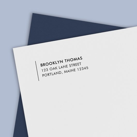 Rücksendeadresse moderner Liniennamen Permastempel