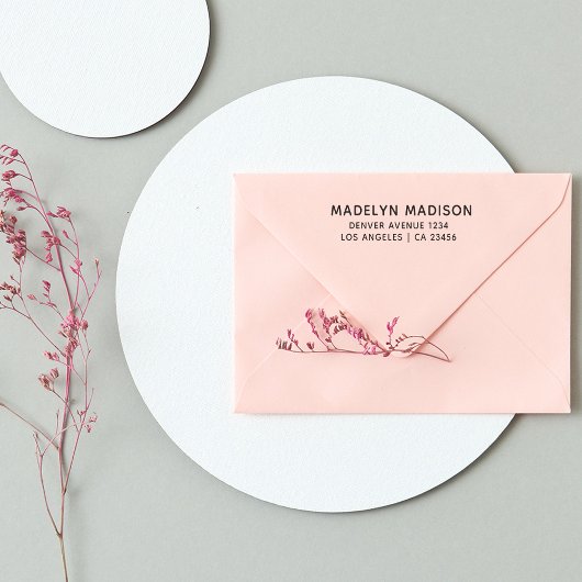 Rücksendeadresse Moderner Minimalistischer Name Gummistempel