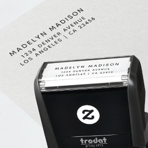 Rücksendeadresse Moderner Minimalistischer Name Permastempel
