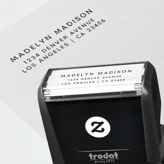 Rücksendeadresse Moderner Minimalistischer Name Permastempel