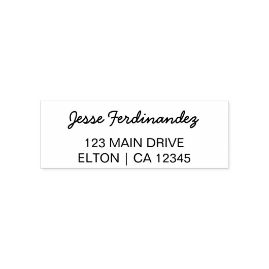 Rücksendeadresse Moderner Minimalistischer Skriptn Permastempel (Design)