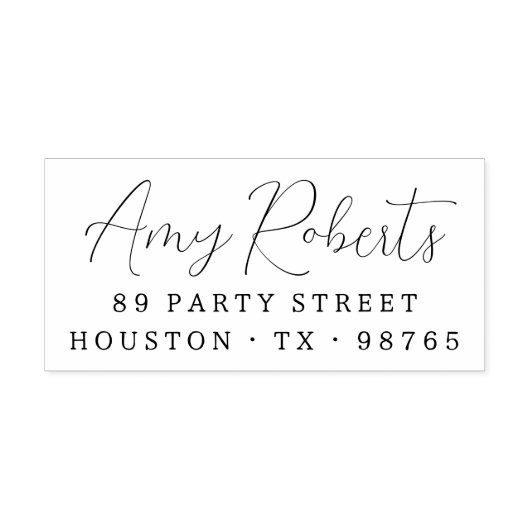 Rücksendeadresse Moderner Minimalistischer Skriptn Permastempel (Design)