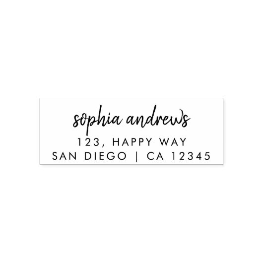 Rücksendeadresse Moderner Minimalistischer Skriptn Permastempel (Design)