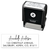 Rücksendeadresse Moderner Minimalistischer Skriptn Permastempel (Beispiel)