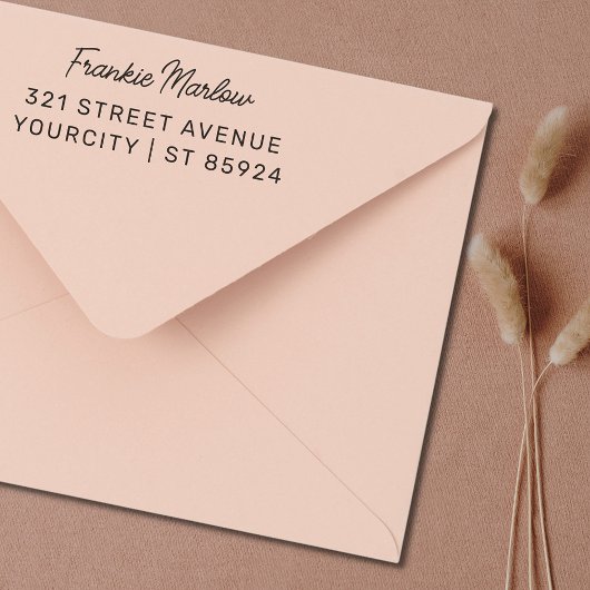 Rücksendeadresse Moderner Minimalistischer Skriptn Permastempel