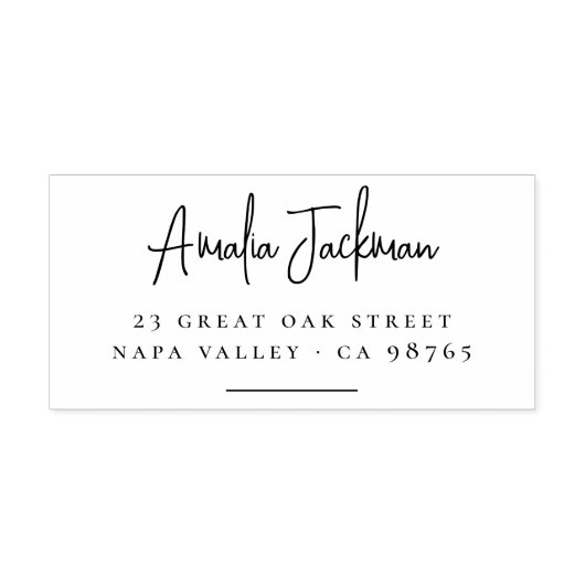 Rücksendeadresse Moderner Minimalistischer Skriptn Permastempel (Design)