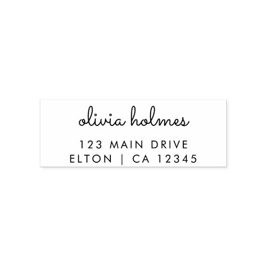 Rücksendeadresse | Moderner Name für informelles S Permastempel (Design)