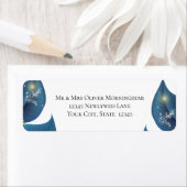 Rücksendeadresse Modernes Deep Indigo Blau und Gol (Insitu)