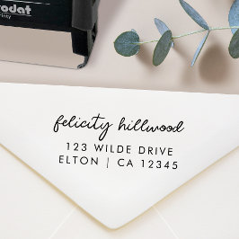 Rücksendeadresse | Modernes, einfaches Skript Permastempel