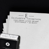Rücksendeadresse Modernes, elegantes Monogramm ind Permastempel