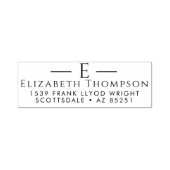 Rücksendeadresse Modernes, elegantes Monogramm ind Permastempel (Design)