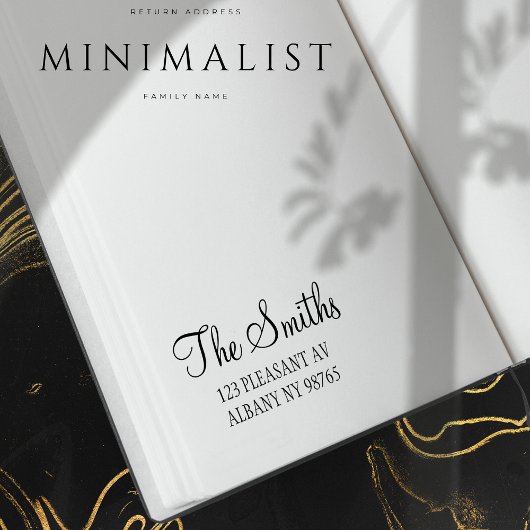Rücksendeadresse Modernes Minimalistisches Nam Gummistempel