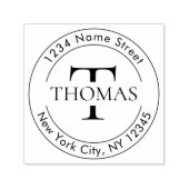 Rücksendeadresse Modernes Mit Monogramm Permastempel (Design)